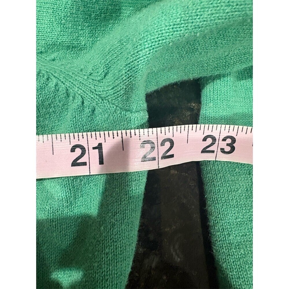 Lands’ End Sweater Mens Size L Green V-Neck Pullover Long Sleeve Knit - Picture 9 of 9